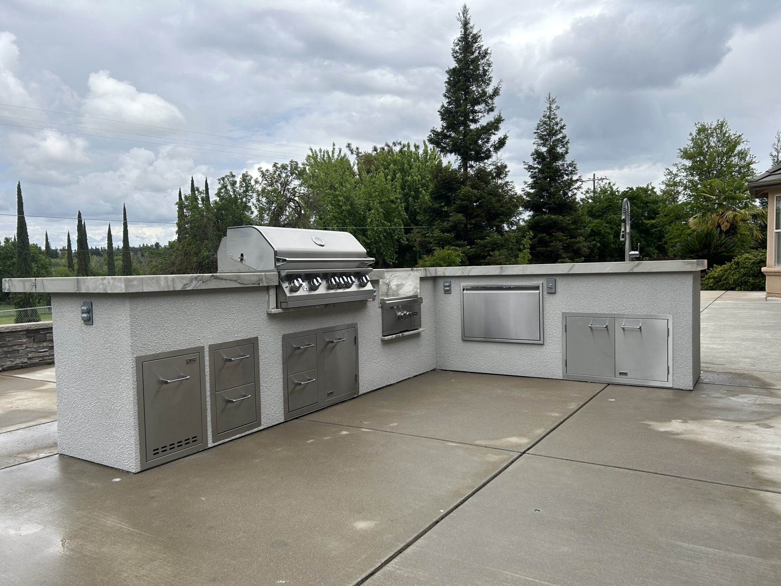 outdoor kitchen after